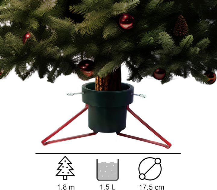 CeleBig Weihnachtsbaumständer für Bäume bis 1,8 m | Manuelle Befestigung mit 3 Schraubmechanismen |