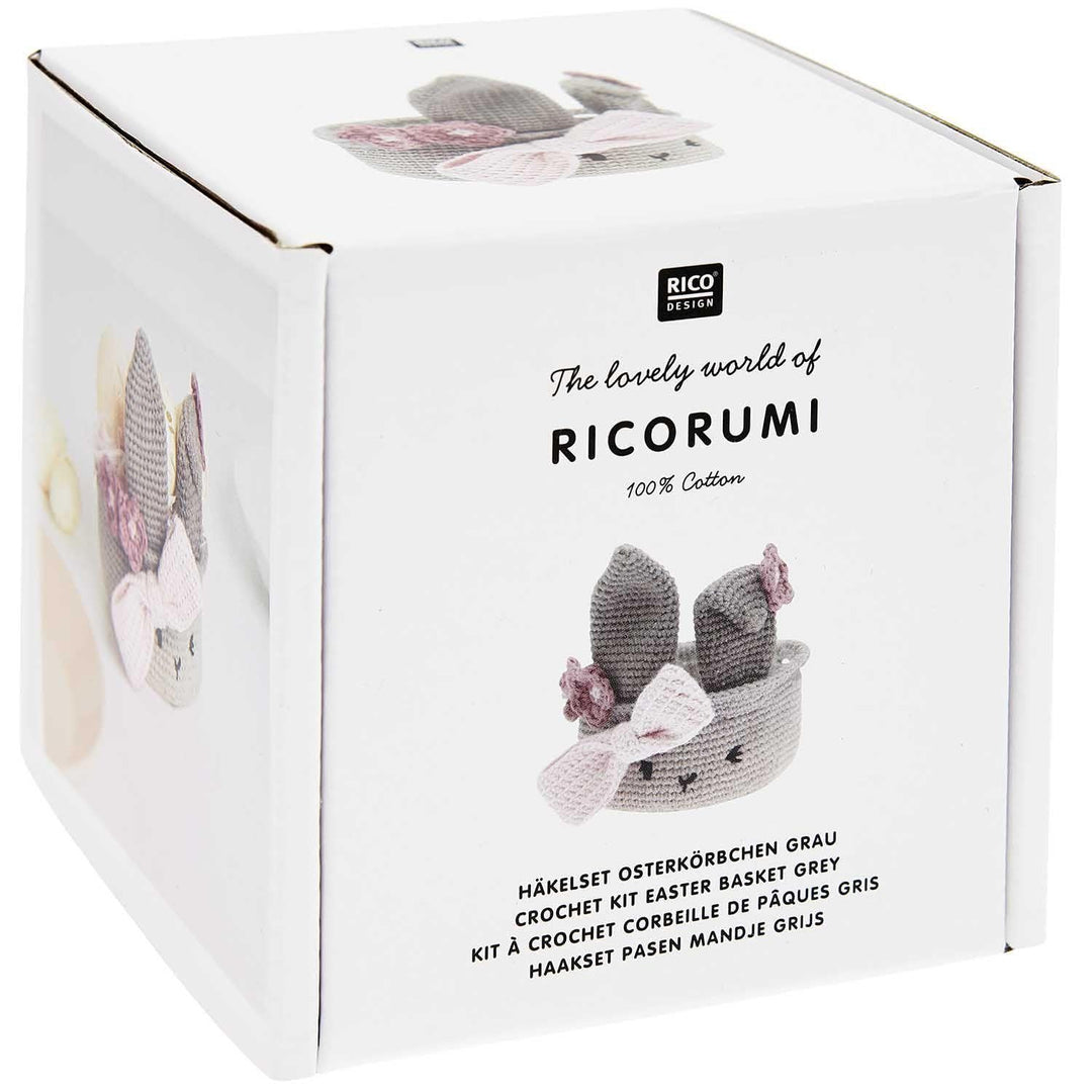 Ricorumi Häkel-Set "Oster-Körbchen grau", Grau