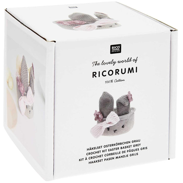Ricorumi Häkel-Set "Oster-Körbchen grau", Grau