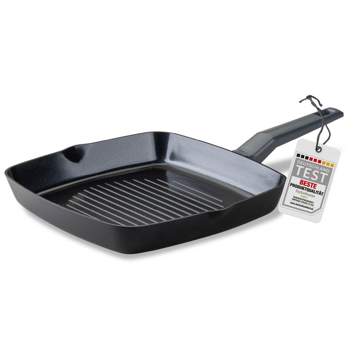 Fackelmann Grillpfanne 28cm Statement – Keramik beschichtete Pfanne - Recyceltes Aluminium mit Antih