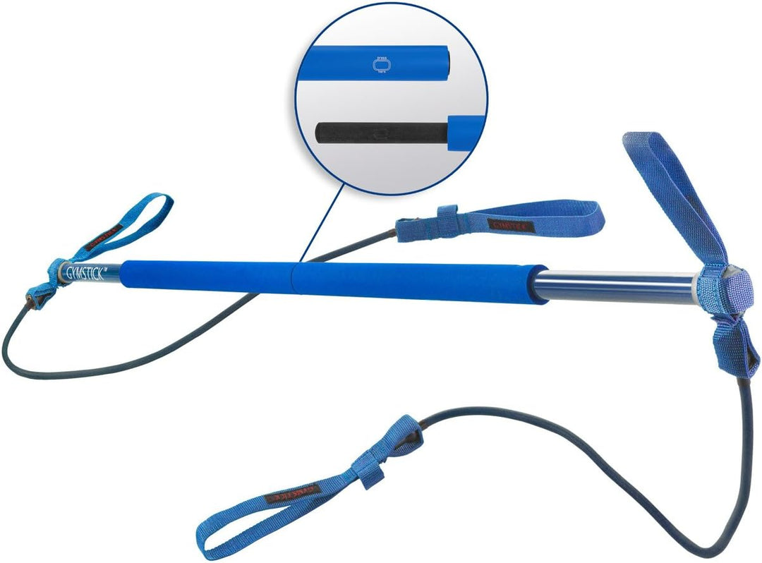 Gymstick Gymnastik Stab, Fitness, Widerstand inkl. Tragetasche, Mittel, Blau
