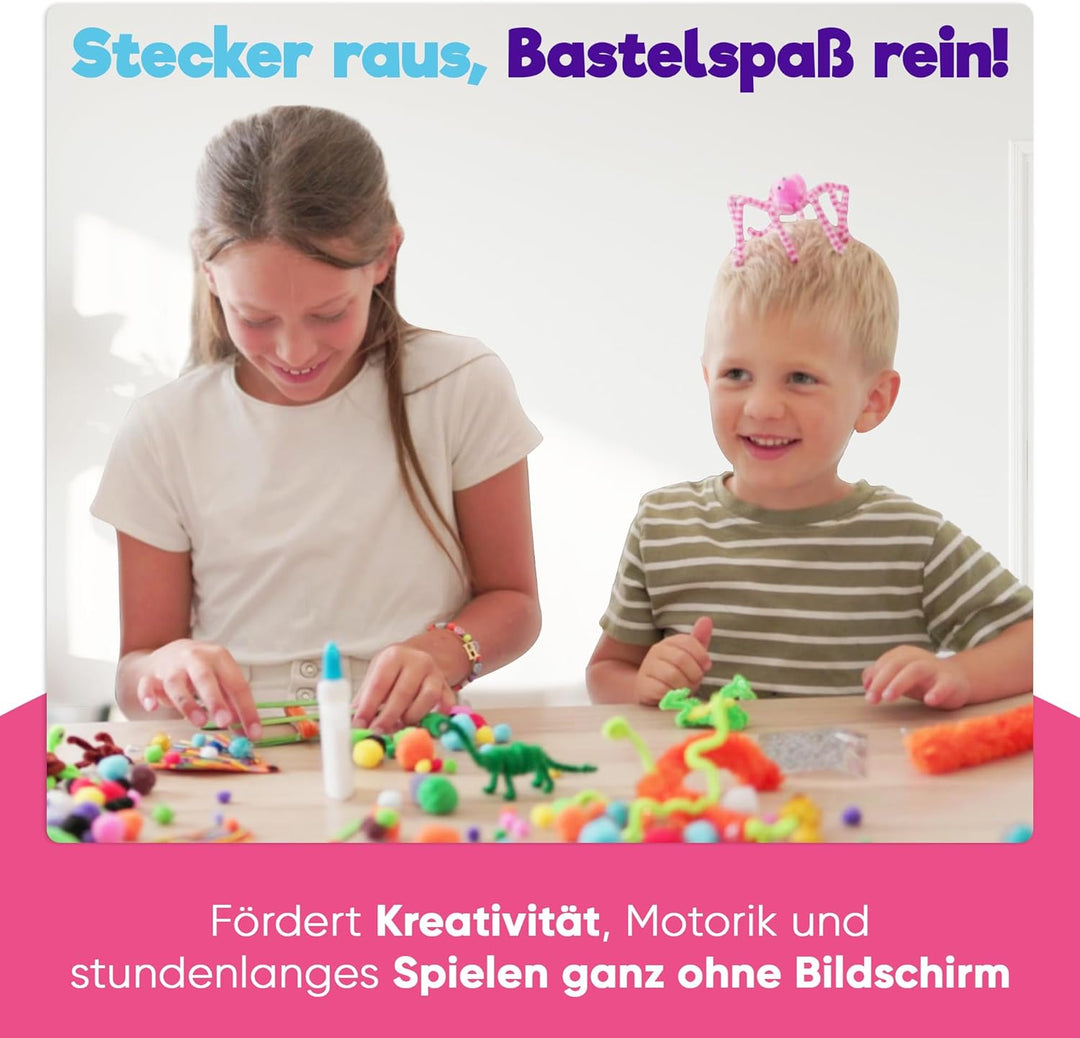 Blue Squid Bastelset für Kinder - 3000+ Teile Bastelbox - Riesiger Bastelwagen für Kinder Bastelbeda