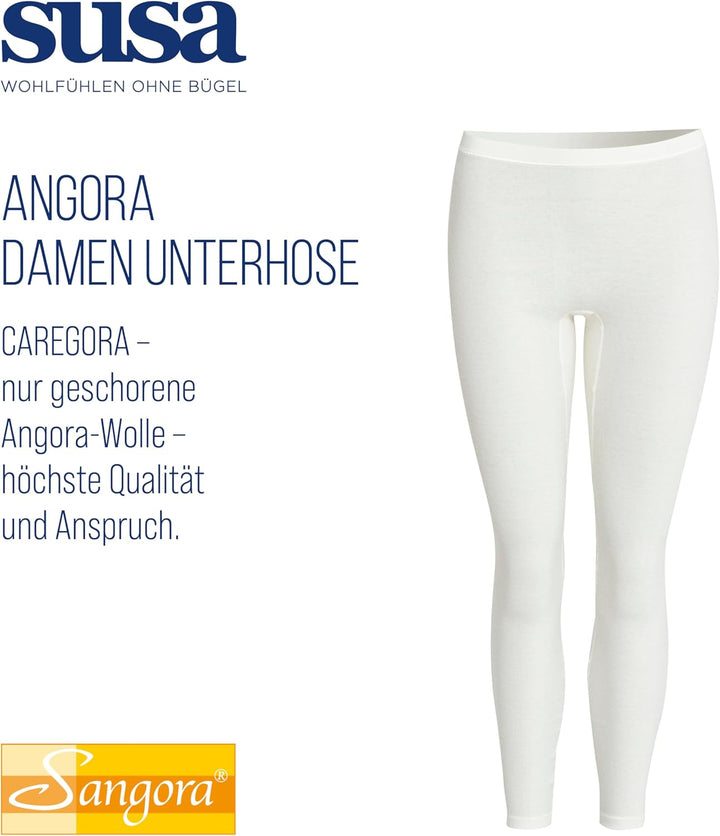 SUSA Lange Unterhose Damen Angora I Kälteschutz mit angenehmem Tragekomfort I 100% Made in Germany I