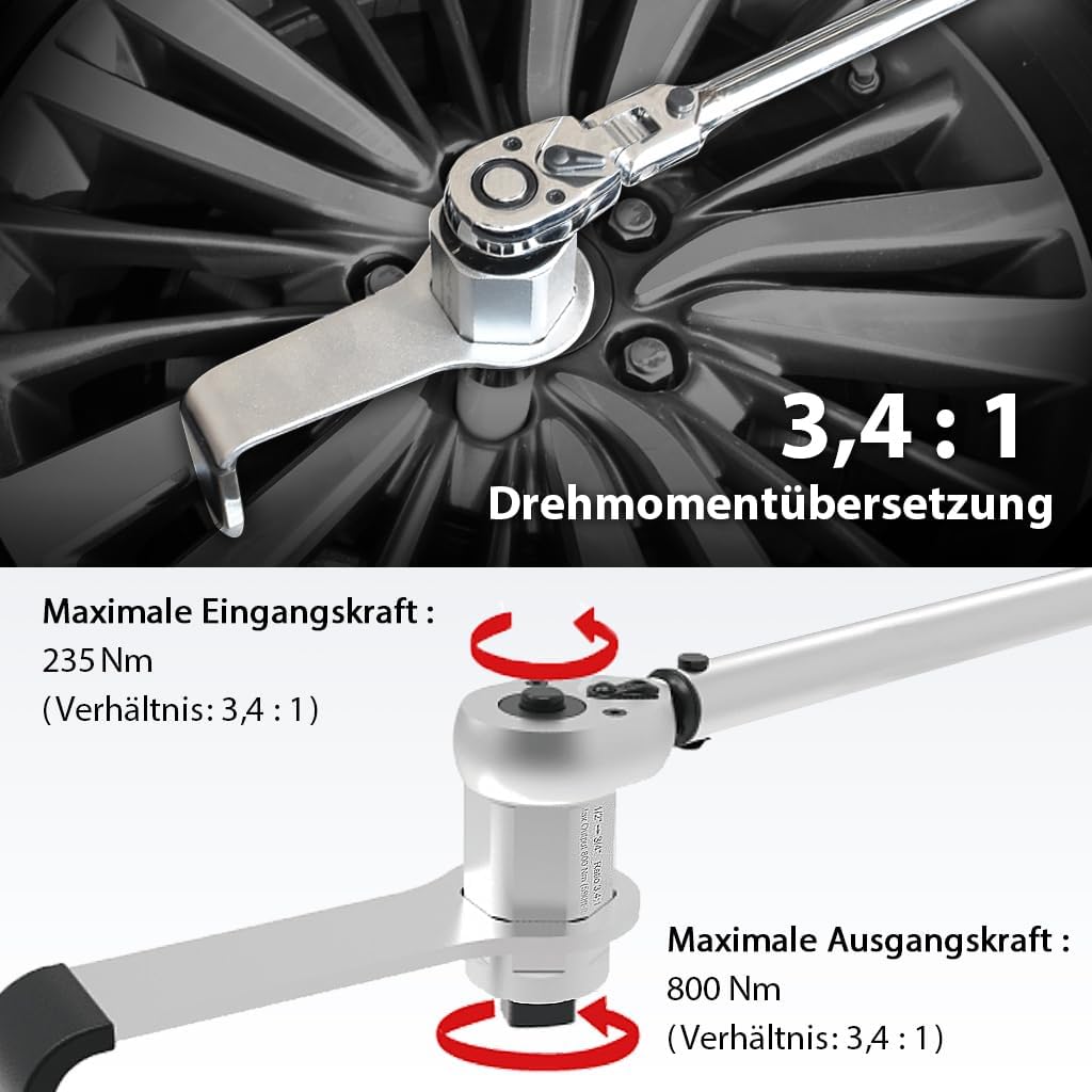 FIRSTINFO F3220DF | 1/2" | Drehmomentverstärker | Drehmomentvervielfältiger | 3.4:1, 800 NM Output: