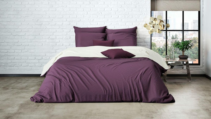 MISTRAL HOME Uni Einfarbig Wende Bettwäsche Edel Perkal 100% Ägyptische Baumwolle, Farbe:Pristine-Da