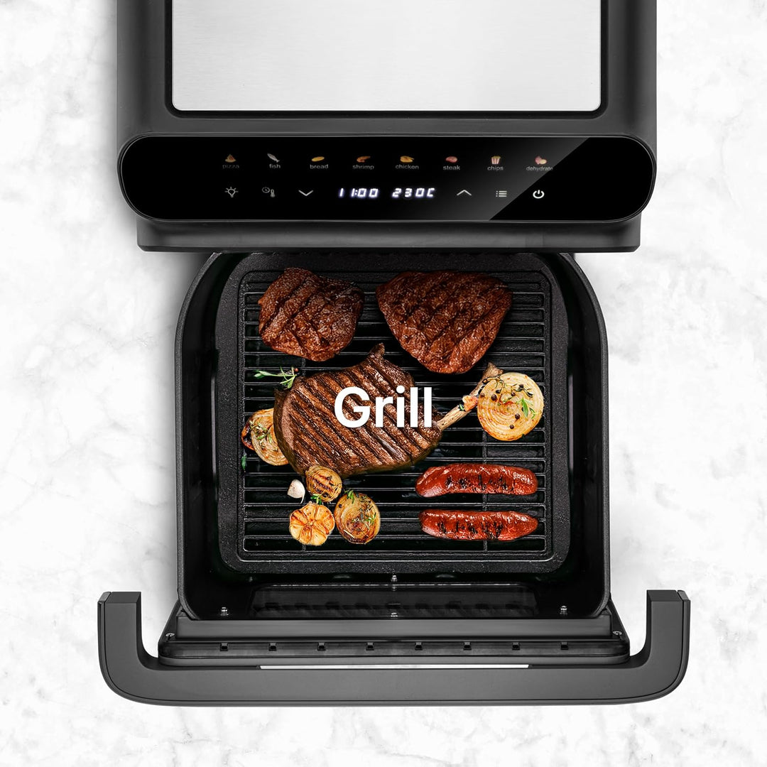 Ufesa Jacana Heissluftfritteuse 10 L, Airfryer XXL mit Doppelheizung, Elektrischer Mini-Backofen, 28