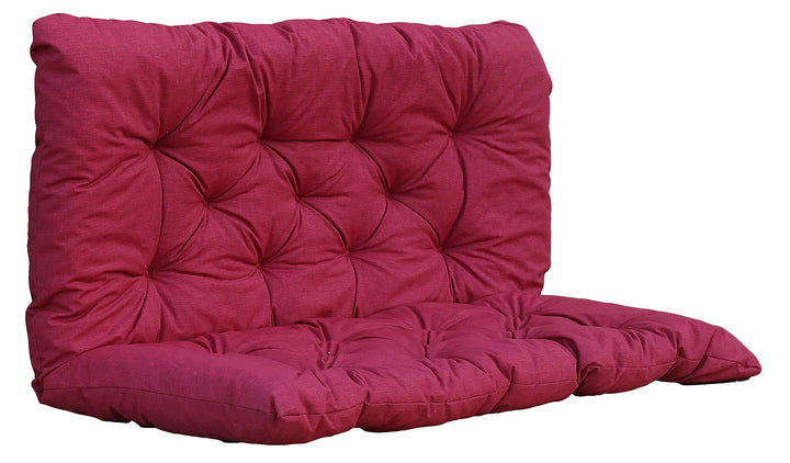 Ambientehome Set mit 1 Sitzkissen - 120 x 98 x 8 cm - Rot, Rot