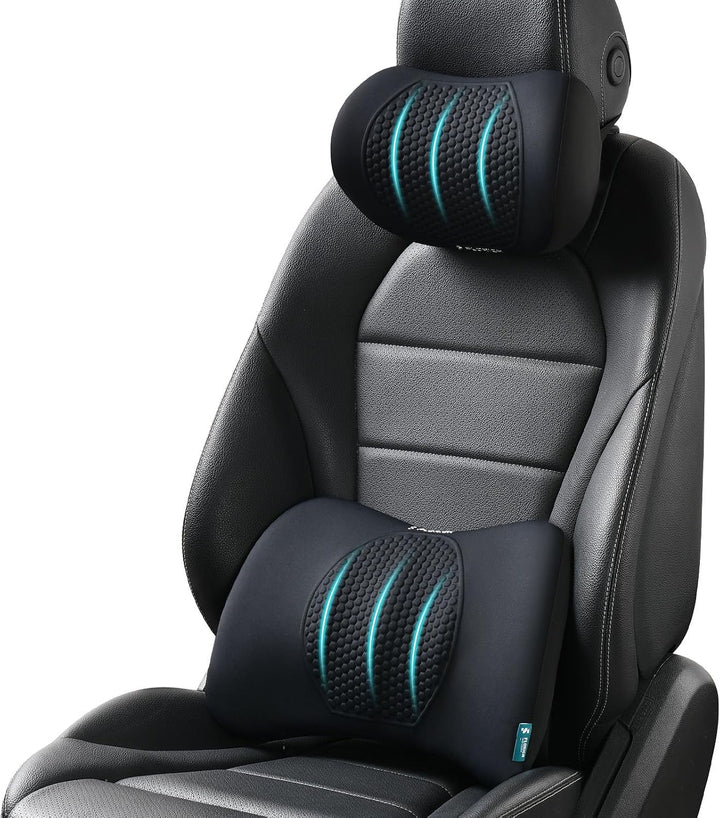 FLORICH Auto Sitzkissen und Lendenkissen Memory Foam Schreibtischstuhl Kissen Ergonomisches Sitzkiss