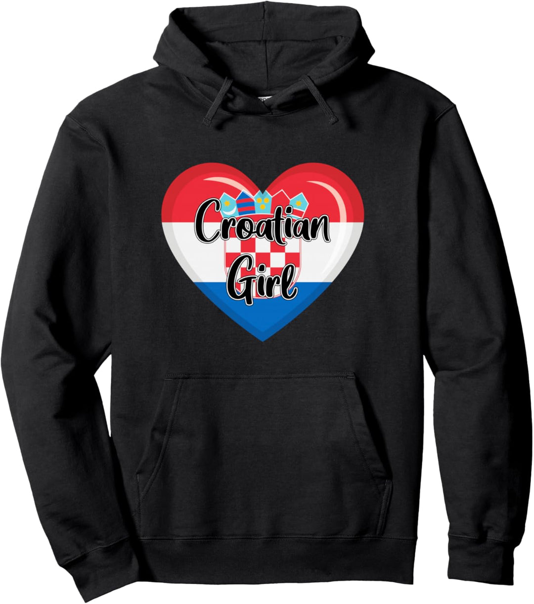 Kroatien Flagge Shirt für Damen | Kroatien Mädchen Pullover Hoodie