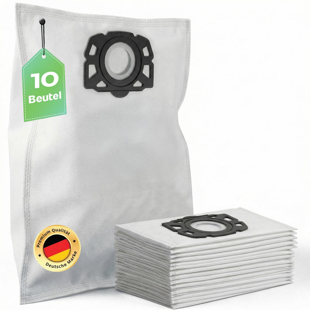 10 Staubsaugerbeutel passend für Einhell TC-VC 18, 1812, 1815, 1820, 1825, Swirl KA4.0-6.0, mehrlagi