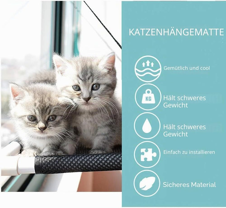 Katzen Fensterplätze, Katzen Zubehör, Fensterplatz Window Lounger Hängematte für Kletterwand-Miezeka
