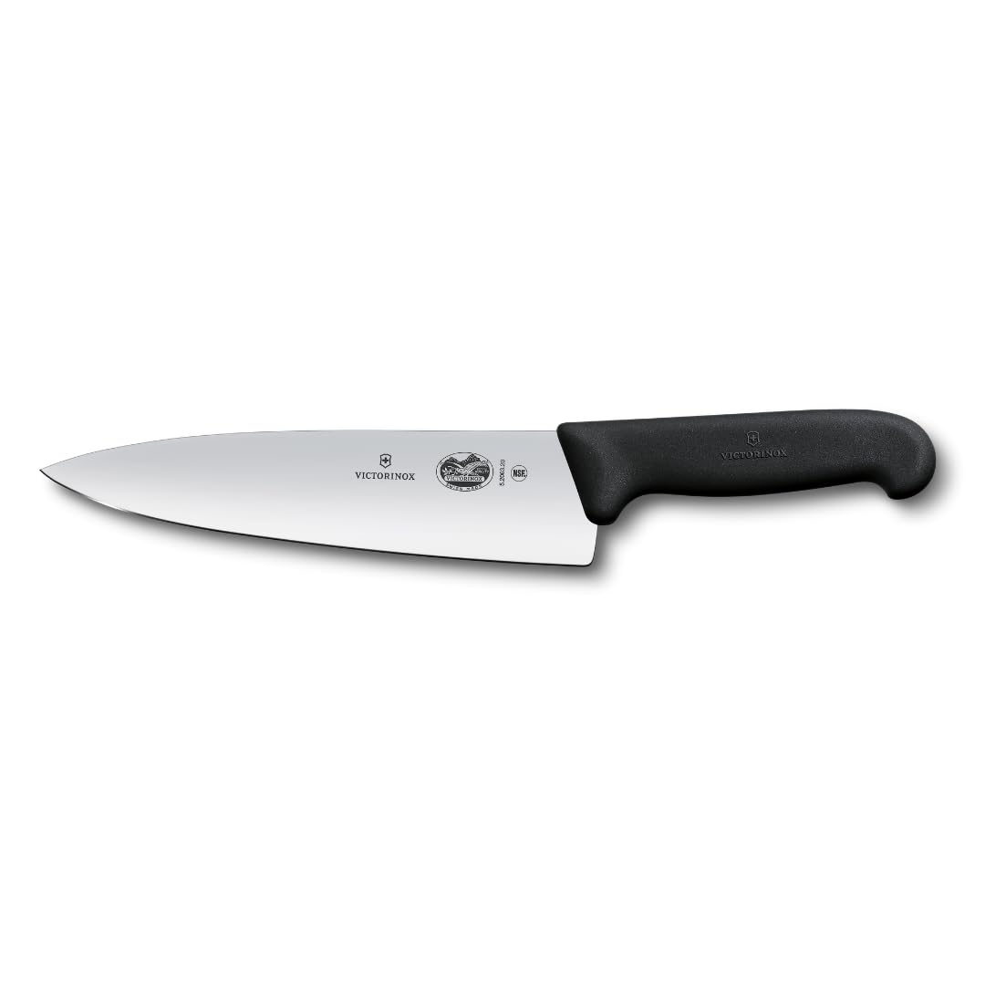Victorinox 5.2063.20, coltello per sfilettare in acciaio inox da 20 cm, nero, standard Single, Singl