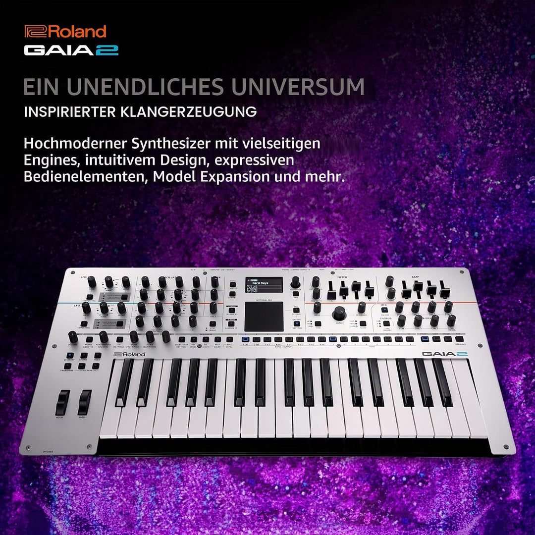 Roland GAIA 2 Synthesizer mit modernen Klangmöglichkeiten | Hybride Soundengine kombiniert Wavetable
