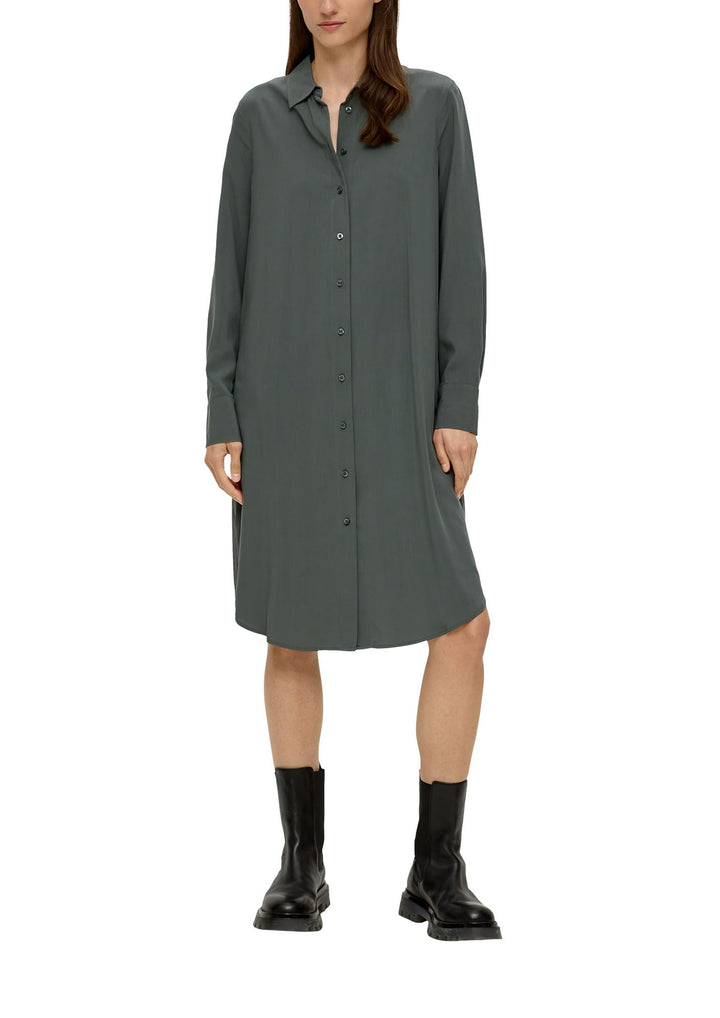 s.Oliver Damen Hemdblusenkleid 36 Grün, 36 Grün
