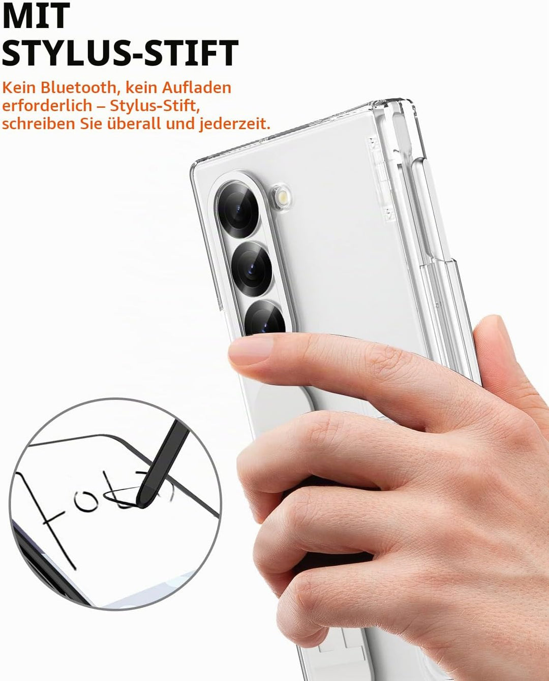 NINKI für Samsung Galaxy Z fold 7 Handyhülle mit Armband Ständer fold7 Schutzhülle mit Stift fold7 h