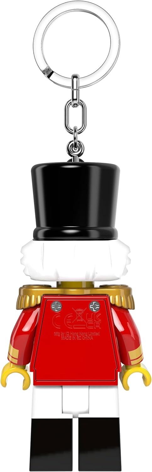 LEGO Iconic Nussknacker Schlüsselanhänger mit LED-Taschenlampe (KE214H) – 9cm grosse Weihnachts-Mini