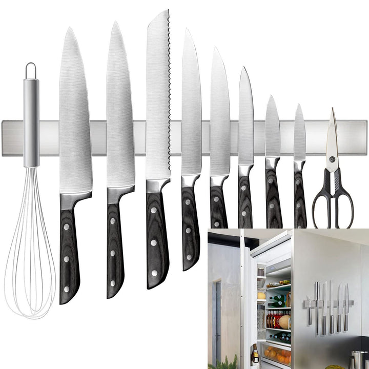 Rymmzone Magnetischer Messerhalter für Kühlschrank, 43.2 cm doppelseitiger Messer-Magnetstreifen, Ve