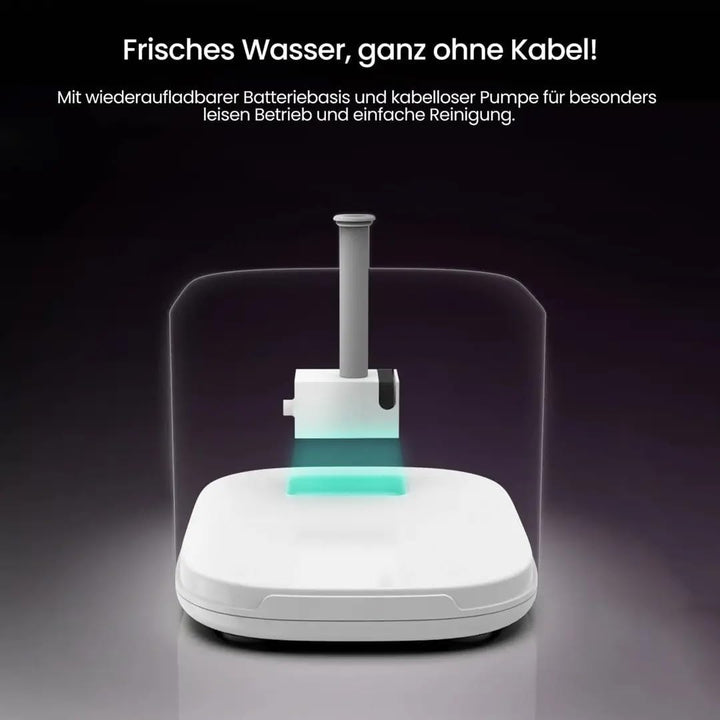 AstroPet Scorpio Katzenbrunnen Kabellos - 2,5L Trinkbrunnen für Katze & Hunde mit App Steuerung, 520