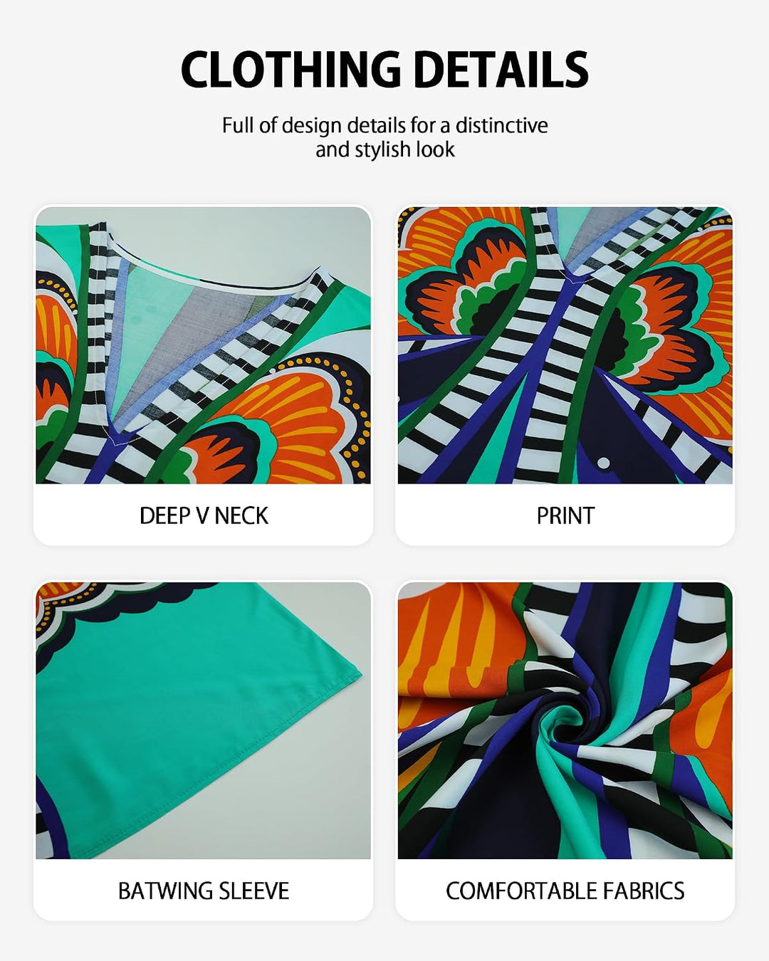 Bsubseach Lose Kaftan Kleider für Frauen Kurzarm Badeanzug Cover Up Casual Urlaub Outfits Grün Blau,
