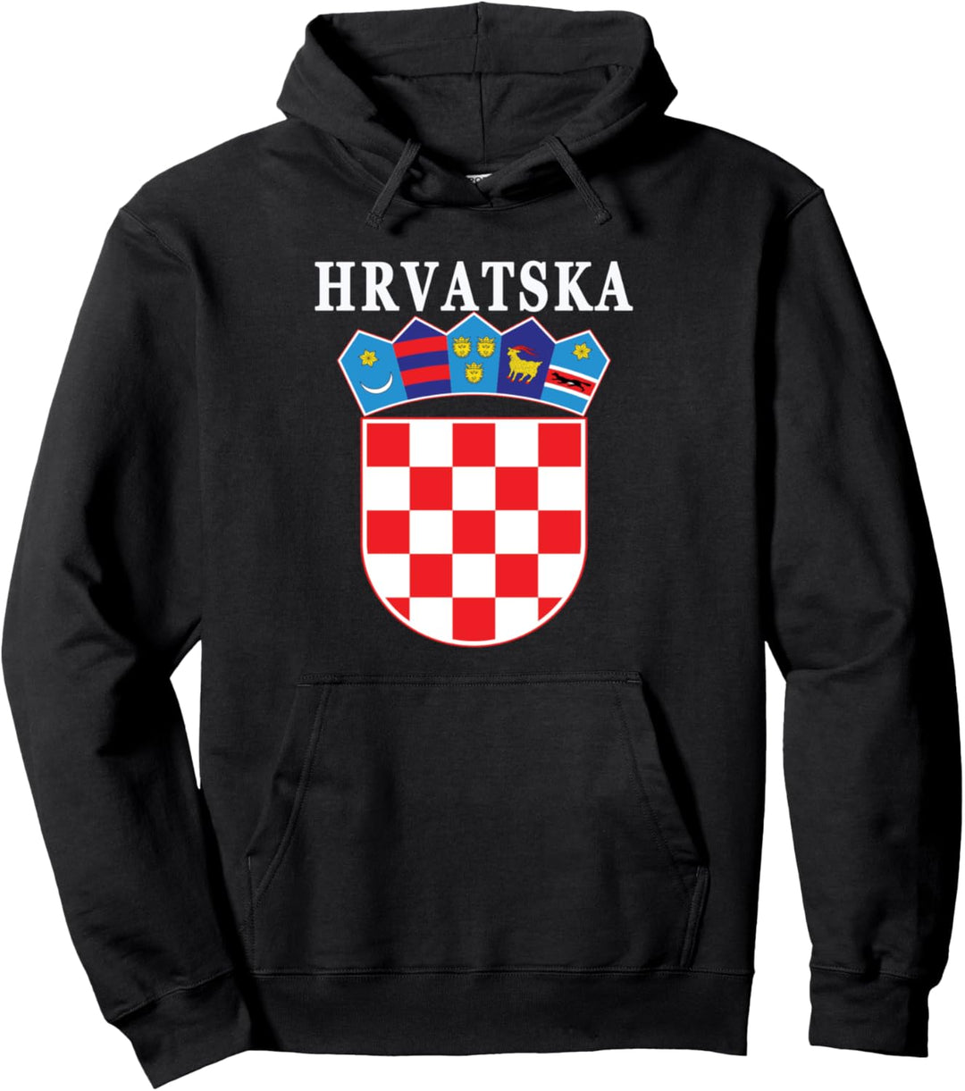 Hrvatska National Pride Kroatien Wappen Pullover Hoodie