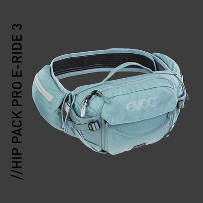 EVOC HIP PACK PRO E-RIDE 3 Hüfttasche Bauchtasche für E-Bike-Touren & Trails (3L Fassungsvermögen, A