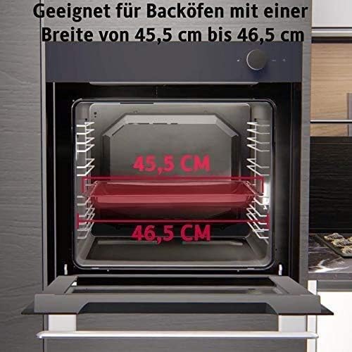 ICQN Backbleche & Gitter 460 x 370 x 30 mm Set, Emailliert, Fettpfanne, Verchromt, Backofenrost, Bac