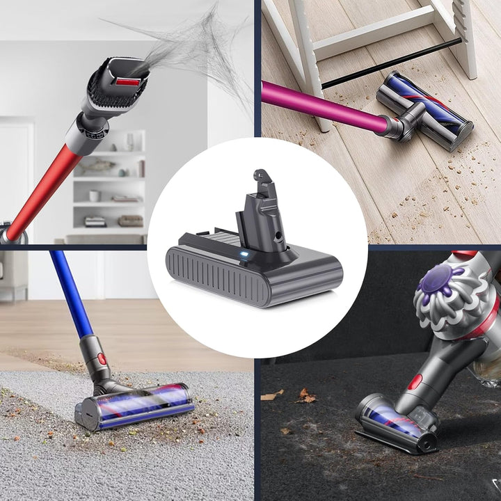 8000mAh Ersatz für Dyson V6 Akku, Lithium Akku für Dyson V6 Kompatibel für Absolute Animal Motorhead