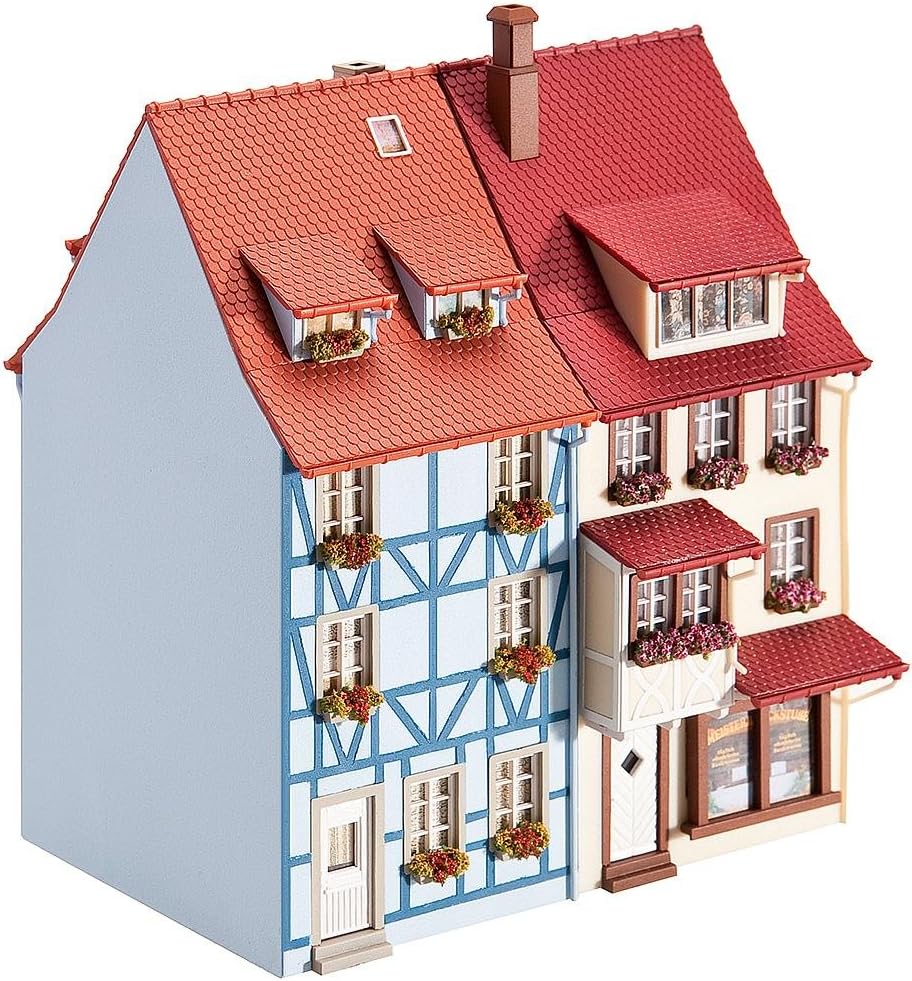 Faller FA130495 - 2 Kleinstadthäuser mit Erker, 103 x 62 x 142 mm, 110 x 62 x 152 mm