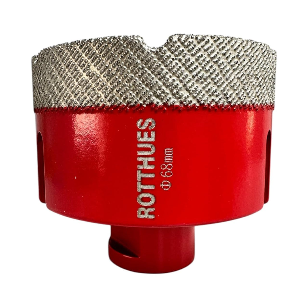 Matrix Diamant-Bohrkrone Hohlbohrer Ø68 x15x60 mm Rot M14 Segmenthöhe 15 mm für Fliesen Porzellan Ke