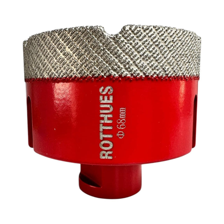 Matrix Diamant-Bohrkrone Hohlbohrer Ø68 x15x60 mm Rot M14 Segmenthöhe 15 mm für Fliesen Porzellan Ke