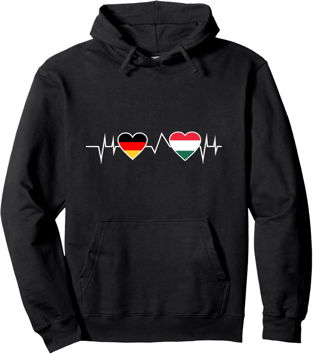 Ungare Deutscher Ungarn Herzschlag Pullover Hoodie