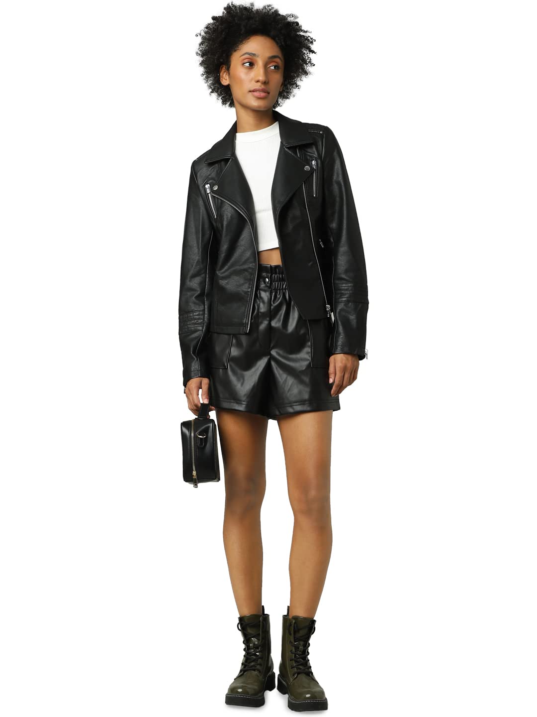 ONLY female Kunstlederjacke Kunstleder Kunstlederjacke 42 Schwarz (Black), 42 Schwarz (Black)