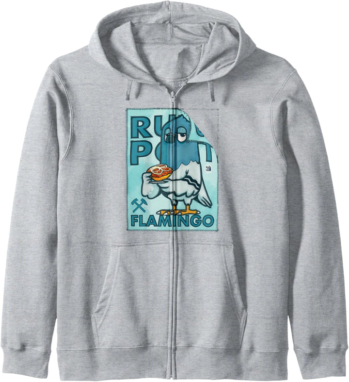 Ruhrgebiet Ruhrpott Flamingo Mettbrötchen Aufnäher Effekt Kapuzenjacke