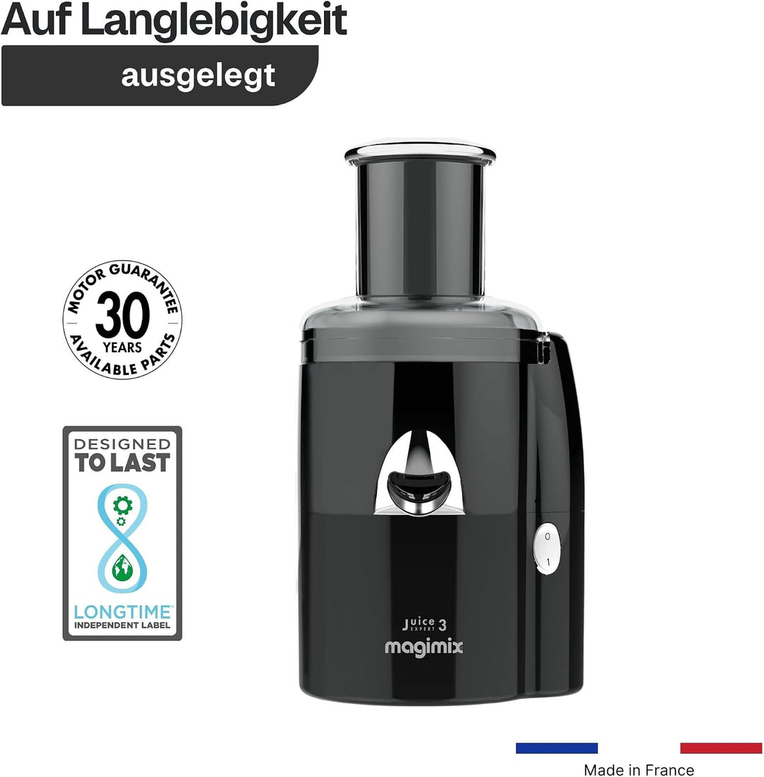 Magimix 18081EB Juice Expert 3 Multifuntionsentsafter, Kunststoff, schwarz