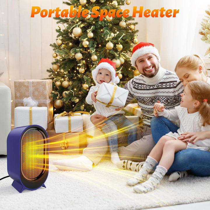 Heizlüfter, 1200W/800W Zwei Betriebsarten, Tragbarer Heizlüfter für Den Innenbereich, PTC-Schnellhei
