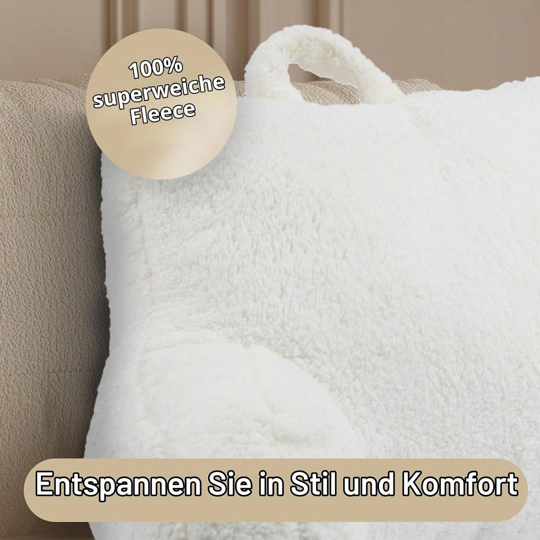 Lesekissen, Rückenkissen Für Bett Und Sofa Mit Armlehnen, Lendenwirbelkissen Aus Memory Foam Mit Arm