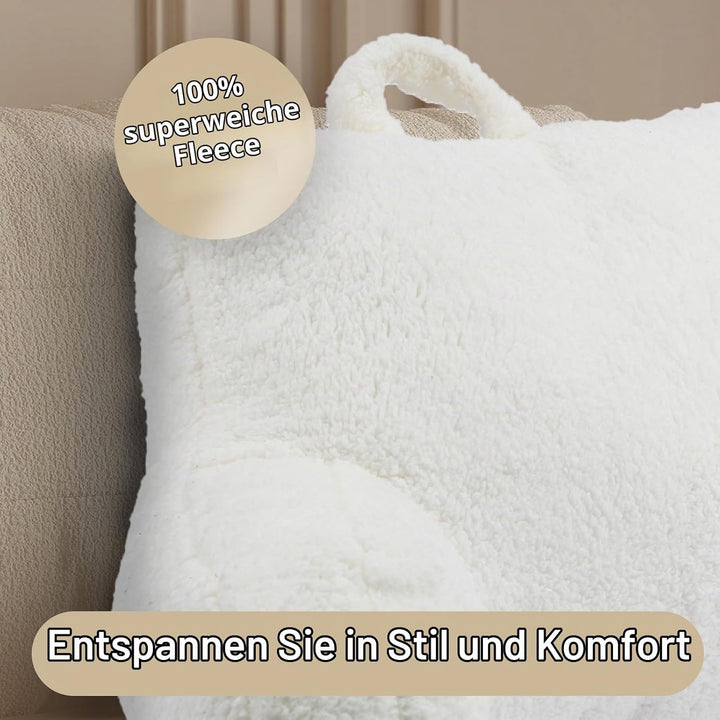 Lesekissen, Rückenkissen Für Bett Und Sofa Mit Armlehnen, Lendenwirbelkissen Aus Memory Foam Mit Arm