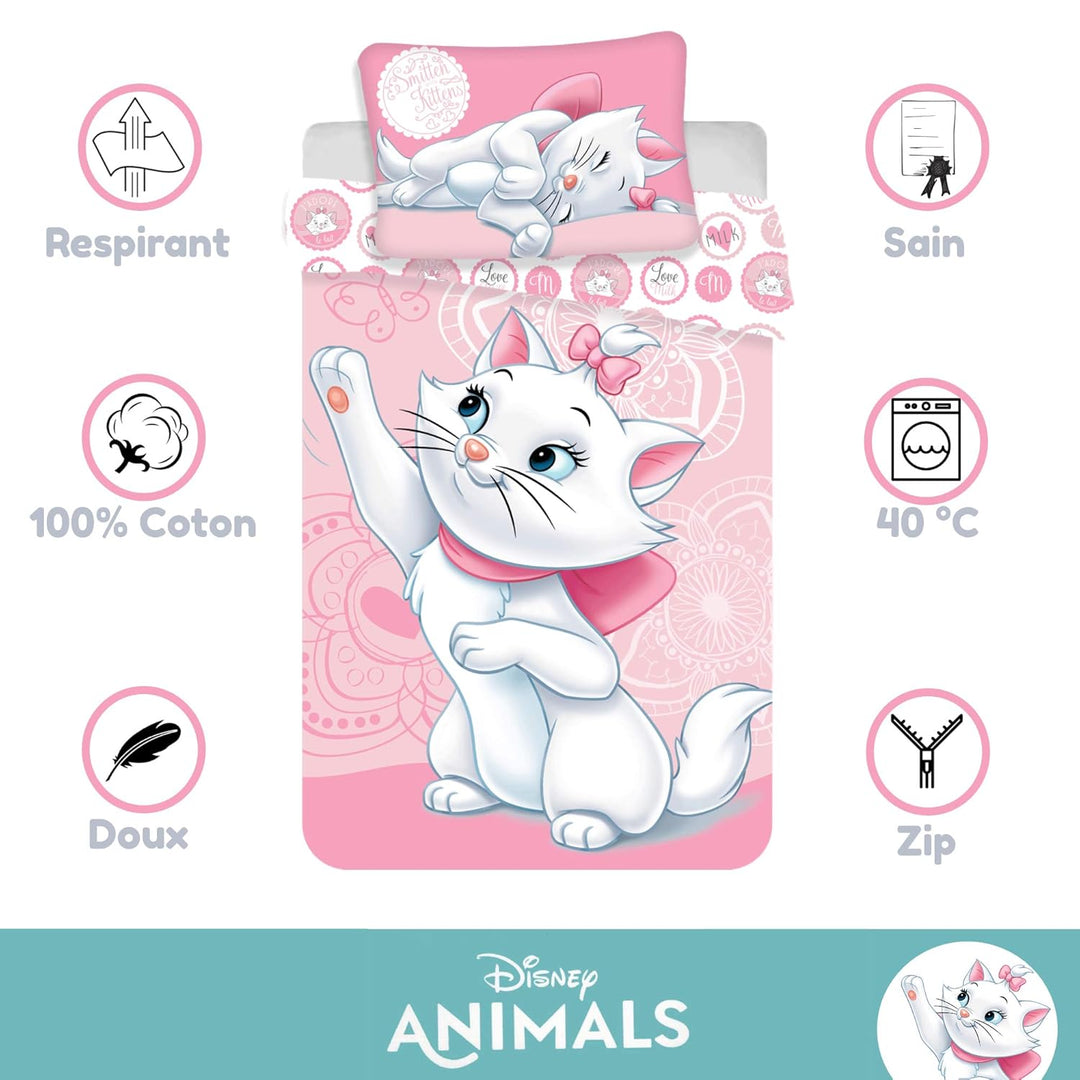 Marie Aristocats Bettwäsche-Set 100x135 + 40x60cm Baby