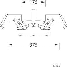 GEDORE 1263 L Werkzeugkasten, leer, 3 Fächer, 160x420x225 mm, 1 Stück 160 x 420 x 225 mm, 160 x 420