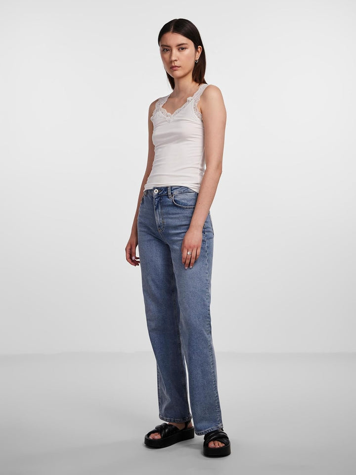 PIECES Damen Top S 2x Weiss, 1x Schwarz, S 2x Weiß, 1x Schwarz