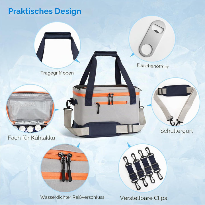 Paddle Board Cooler 33 Can Large Paddle Board Accessories, Leakproof Kayak Cooler Bag Camping Cooler