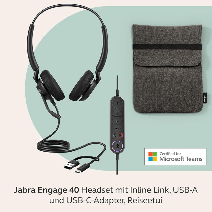 Jabra Engage 40 USB C/A Inline Link MS Stereo