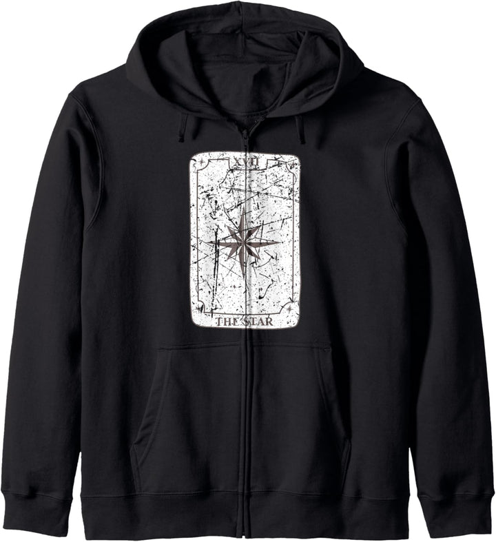 Witchy Goth Tarot Karte The Star Graphic Kawaii Design Kapuzenjacke