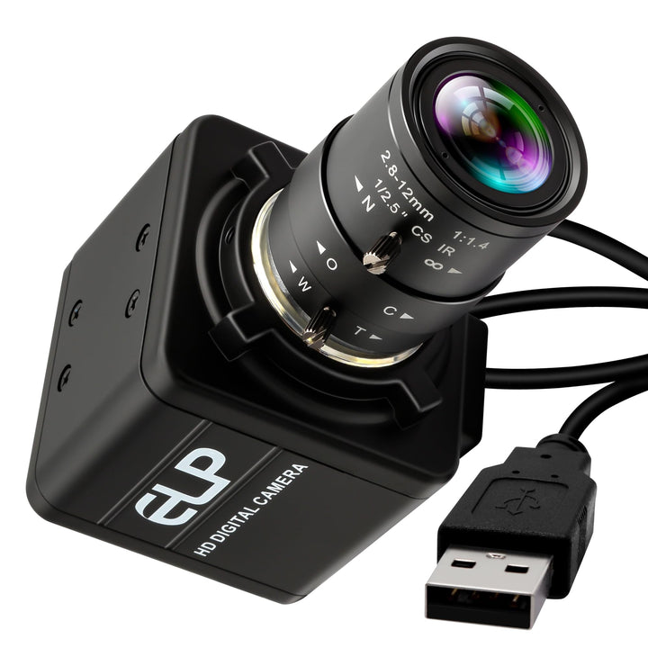 ELP 16MP HD USB-Kamera 2,8–12 mm 4-Fach optischer manueller Zoom CS-Mount-Objektiv, hohe Auflösung f
