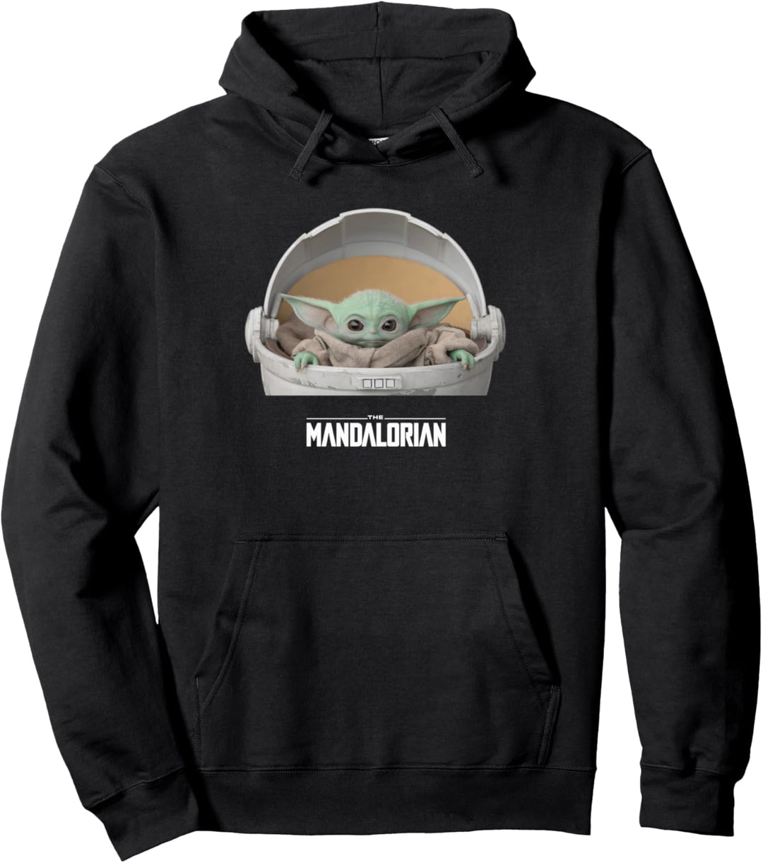 Star Wars Mandalorian Baby Yoda The Child Carriage White Pullover Hoodie