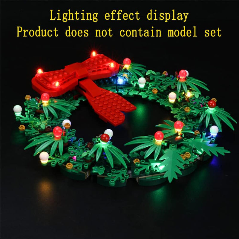 GEAMENT LED Licht-Set Kompatibel mit Lego Adventskranz (Christmas Wreath 2-in-1) - Beleuchtungsset f