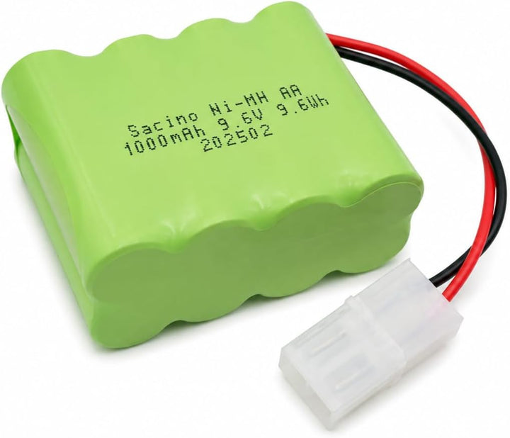 EFASO Akku 9,6V 1000mAh NI-Mh passend für Modelle mit Tamiya Stecker z.B. Heng Long Panzer Leopard I