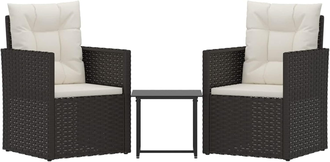 Yolola Gartenmöbel Set, Balkonmöbel, Bistro Set 3 Teilig, Sitzgruppe Balkon Set, Tisch und 2 Stühle,
