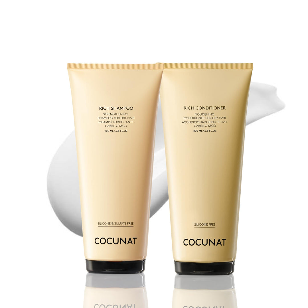 COCUNAT|Set Rich für trockenes, lockiges, strapaziertes oder gefärbtes Haar|Shampoo und natürliche P