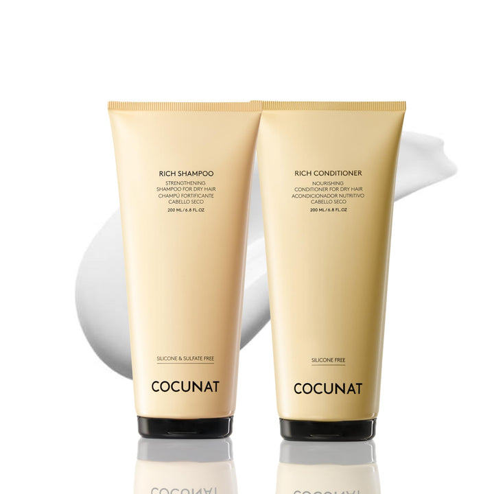 COCUNAT|Set Rich für trockenes, lockiges, strapaziertes oder gefärbtes Haar|Shampoo und natürliche P